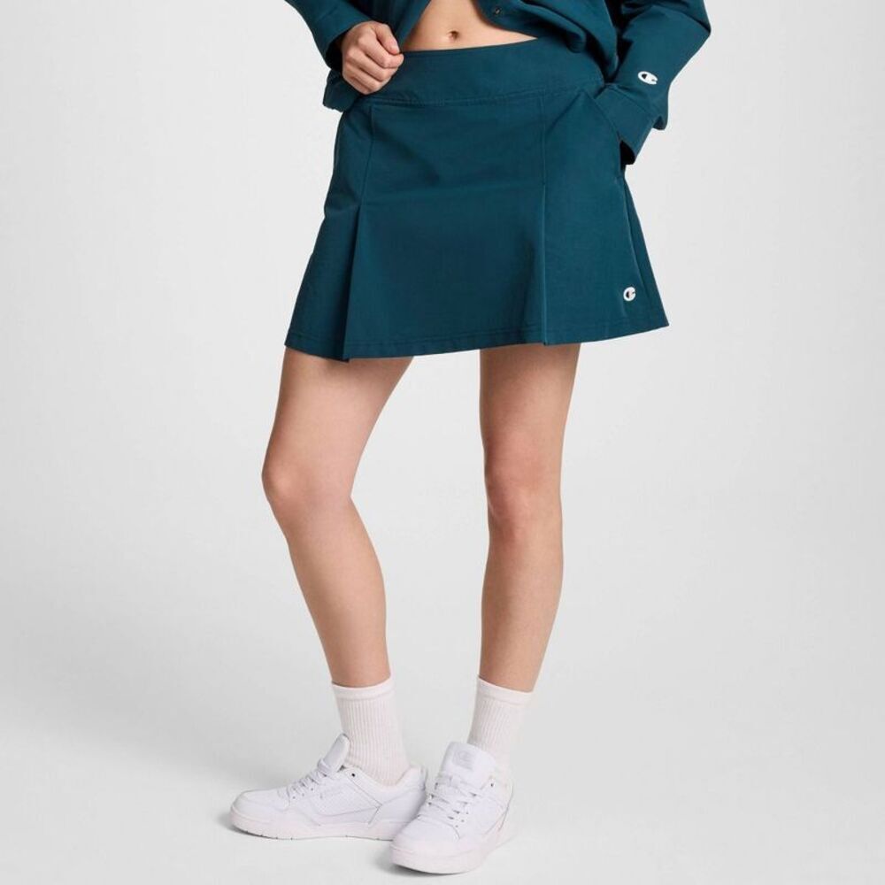 Champion Women's Pleated Skort - Teal Blue 12